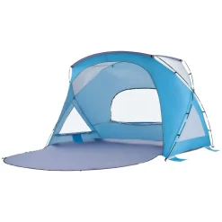 VEVOR Beach Tent Sun Shelter for 6 Person, UPF 50+ Protection, Portable Sun Shade Canopy with Carrying Bag & Sand Pockets, Lightweight and Easy Setup Beach Umbrella for Family Camping Outdoor Picnic