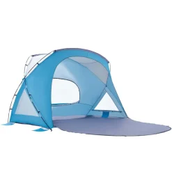 VEVOR Beach Tent Sun Shelter for 6 Person, UPF 50+ Protection, Portable Sun Shade Canopy with Carrying Bag & Sand Pockets, Lightweight and Easy Setup Beach Umbrella for Family Camping Outdoor Picnic