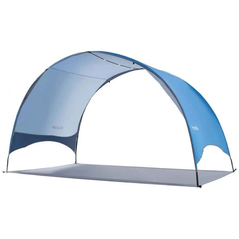 VEVOR Beach Tent Sun Shelter for 8 Person, UPF 50+ Protection, Portable Sun Shade Canopy with Carrying Bag & Sand Pockets, Lightweight and Easy Setup Beach Umbrella for Camping Fishing Outdoor Picnic