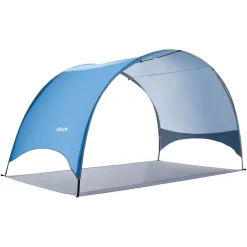 VEVOR Beach Tent Sun Shelter for 8 Person, UPF 50+ Protection, Portable Sun Shade Canopy with Carrying Bag & Sand Pockets, Lightweight and Easy Setup Beach Umbrella for Camping Fishing Outdoor Picnic
