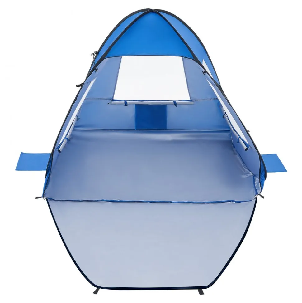 VEVOR Beach Tent Sun Shelter for 2 Person, UPF 50+ Protection, Portable Sun Shade Canopy with Carrying Bag & Sand Pockets, Lightweight and Easy Setup Beach Umbrella for Camping Fishing Outdoor Picnic