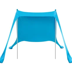 VEVOR Beach Tent Sun Shelter, UPF50+ Sun Protection, 6.6 ft Tall, 10x10 ft, Easy Pop Up Beach Canopy with 4 Sandbags, Stability Poles, Sand Shovels, Portable Shade for Family Outings, Camping, Fishing
