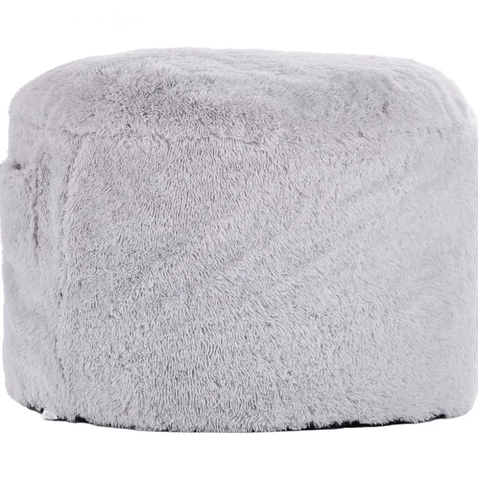 VEVOR Bean Bag Bed Chair, Convertible Chair from BeanBag to Lounge or Mattress, Gaint Bean Bag Chair Bed with Washable Cover for Adults, Fluffy Plush, Foam Filling and Side Pocket, Grey(Queen Size)