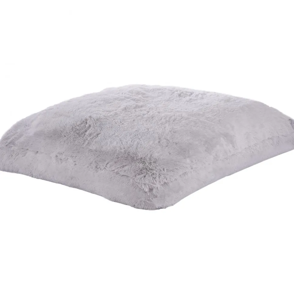 VEVOR Bean Bag Bed Chair, Convertible Chair from BeanBag to Lounge or Mattress, Gaint Bean Bag Chair Bed with Washable Cover for Adults, Fluffy Plush, Foam Filling and Side Pocket, Grey(Queen Size)