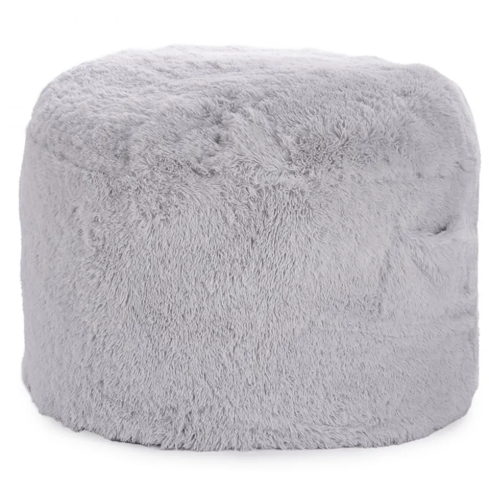 VEVOR Bean Bag Bed Chair, Convertible Chair from BeanBag to Lounge or Mattress, Gaint Bean Bag Chair Bed with Washable Cover for Adults, Fluffy Plush, Foam Filling and Side Pocket, Grey(Queen Size)