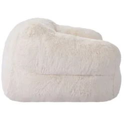 VEVOR Bean Bag Chair, BeanBag Sofa Chair with Armrests for Adults, Fluffy Plush & High-Density Foam Filling Adult Bean Bag with Zapper, Comfy Lazy Sofa Chair Ideal for Living Room, Bedroom, Beige