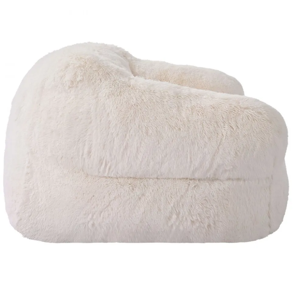 VEVOR Bean Bag Chair, BeanBag Sofa Chair with Armrests for Adults, Fluffy Plush & High-Density Foam Filling Adult Bean Bag with Zapper, Comfy Lazy Sofa Chair Ideal for Living Room, Bedroom, Beige
