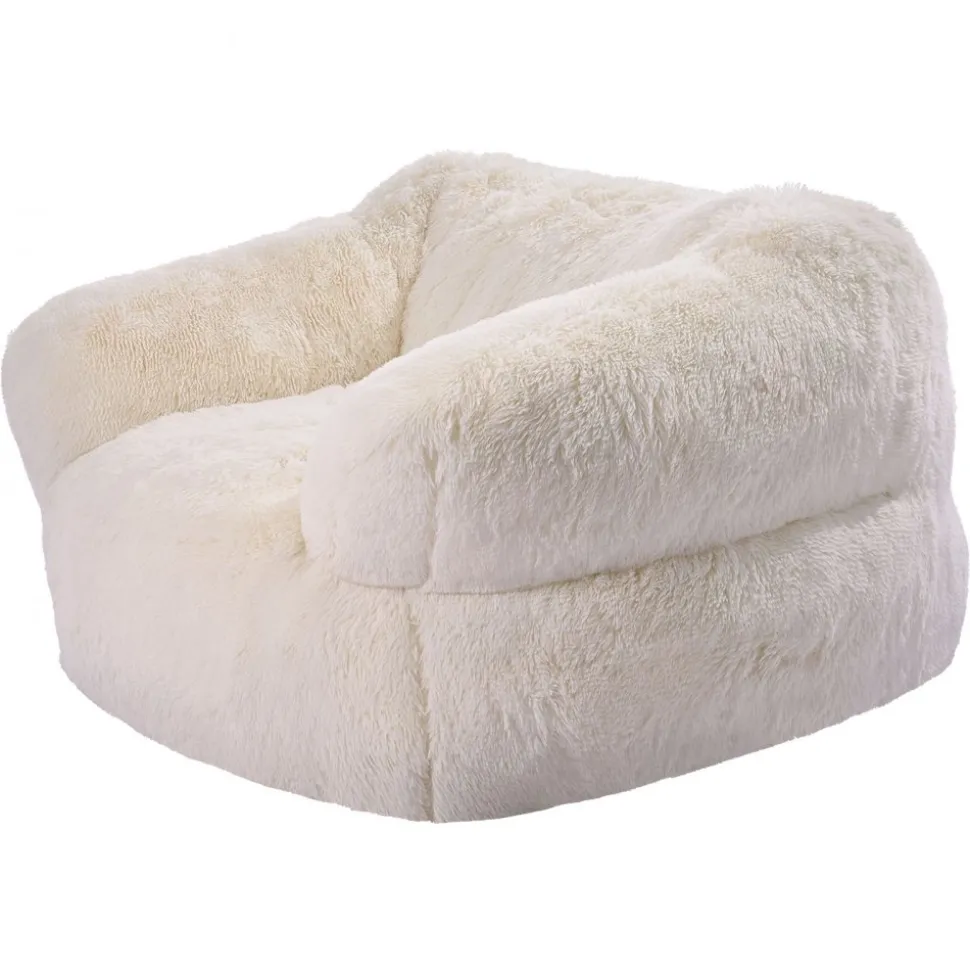 VEVOR Bean Bag Chair, BeanBag Sofa Chair with Armrests for Adults, Fluffy Plush & High-Density Foam Filling Adult Bean Bag with Zapper, Comfy Lazy Sofa Chair Ideal for Living Room, Bedroom, Beige