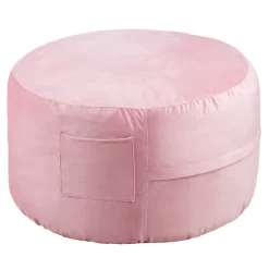 VEVOR Bean Bag Chair, 3 feet Round Bean Bag Chair with Removable and Washable Cover, 25D Memory Foam Filled with Soft and Smooth Dutch Velvet, Bean Bag for Bedroom or Playroom, Pink