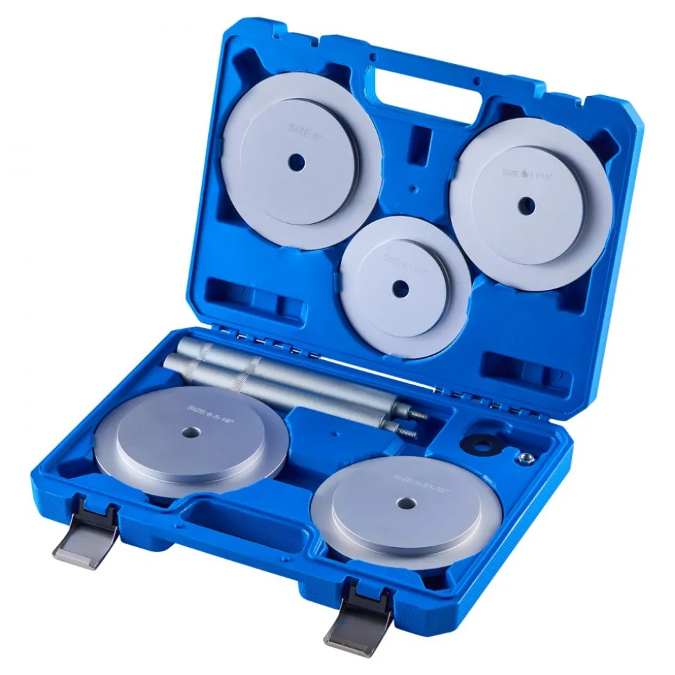 VEVOR Bearing Press Kit, 7 Pcs, Bearing Race and Seal Driver Set with 5 Bushings, Handle Shaft and Extension Rod, Bushing Driver Tool Set, Heavy Duty Removal Installation Tool Kit with Storage Case