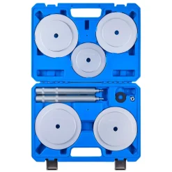 VEVOR Bearing Press Kit, 7 Pcs, Bearing Race and Seal Driver Set with 5 Bushings, Handle Shaft and Extension Rod, Bushing Driver Tool Set, Heavy Duty Removal Installation Tool Kit with Storage Case
