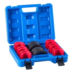 VEVOR Bearing Press Kit, 14 Pcs, Bearing Race and Seal Driver Set with Bushings and Adapters, Bushing Driver Tool Set, Heavy Duty Carbon Steel Seal Removal Installation Tool Kit with Storage Case