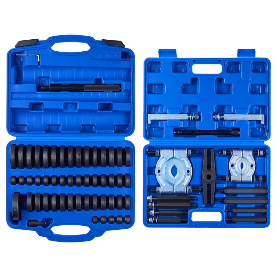 VEVOR Bearing Press Kit, 52+14 Pcs, 2 in 1 Bushing Driver Tool & Bearing Press Kit, Race and Seal Driver Set with 49 Bushings, Separators and Jaws, Heavy Duty Removal Installation Tool Set with Case
