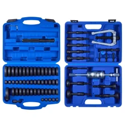 VEVOR Bearing Press Kit, 52+16 Pcs, 2 in 1 Bushing Driver Tool & Bearing Press Kit, Race and Seal Driver Set with 49 Bushings, 10 Collets, Slide Hammer, Heavy Duty Removal Installation Set with Case