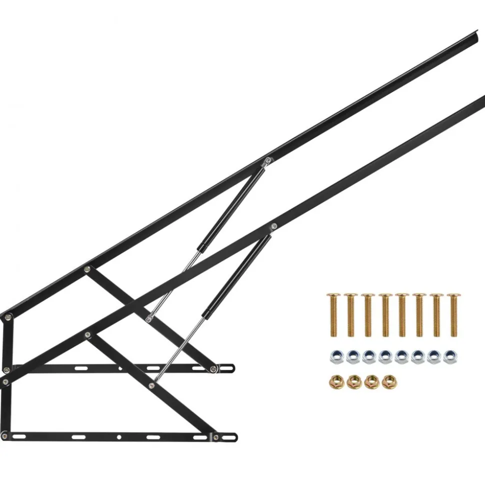VEVOR Bed Lift, 59x79 in Compatible Bed Size 265 lbs Load Bearing, DIY Wall Bed Mechanical Hardware Kit Vertical Deluxe, Pneumatic Lever Heavy Duty Bed Support, Folding Wall Bed for Guestroom