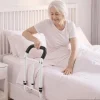 VEVOR Bed Rail for Elderly Adults 200LBS Loading Bed Side Assist Rail, High-Strength Steel Bedside Cane for Seniors, with Adjustable Height & Base Length, Non-Slip Handle, Fit King Queen Full Twin Bed