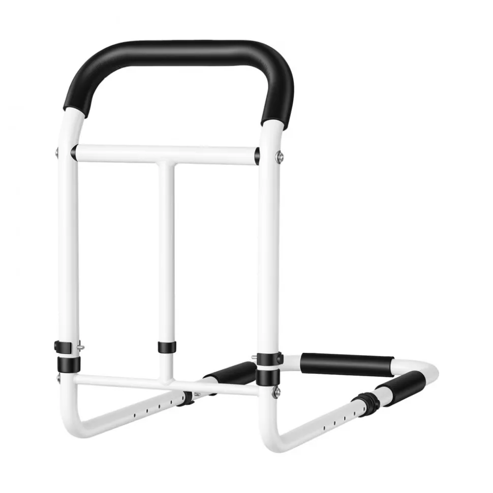 VEVOR Bed Rail for Elderly Adults 200LBS Loading Bed Side Assist Rail, High-Strength Steel Bedside Cane for Seniors, with Adjustable Height & Base Length, Non-Slip Handle, Fit King Queen Full Twin Bed