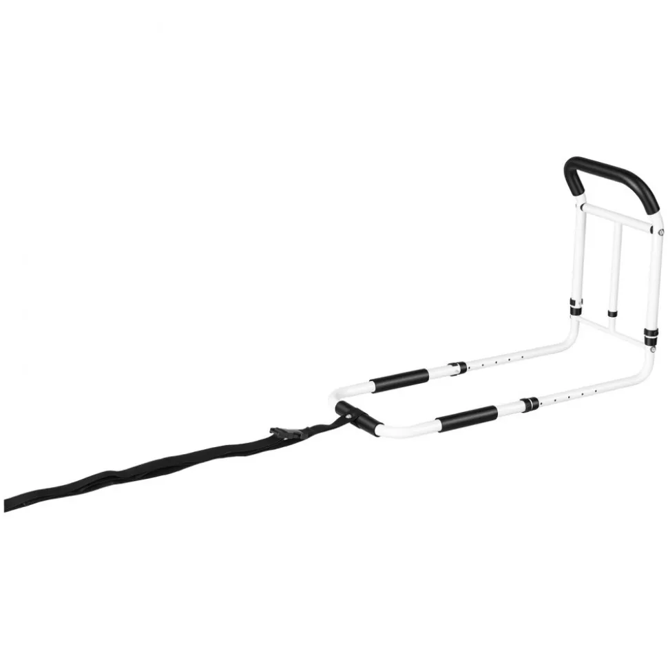 VEVOR Bed Rail for Elderly Adults 200LBS Loading Bed Side Assist Rail, High-Strength Steel Bedside Cane for Seniors, with Adjustable Height & Base Length, Non-Slip Handle, Fit King Queen Full Twin Bed