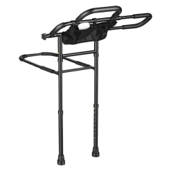 VEVOR Bed Rail for Elderly Adult Folding Bed Assist Rail with Floor Support, Motion Sensor LED Light, 300LBS Dual-Handle Support, Adjustable Handle Length, Storage Pocket, Fit King Queen Full Twin Bed