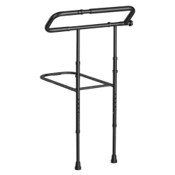 VEVOR Bed Rails for Elderly Adults Folding Bed Side Rail with Floor Support, Length & Height Adjustable, High-Strength Steel Bedside Assist Cane, Fits King Queen Full Twin Bed, 300LBS Strong Capacity