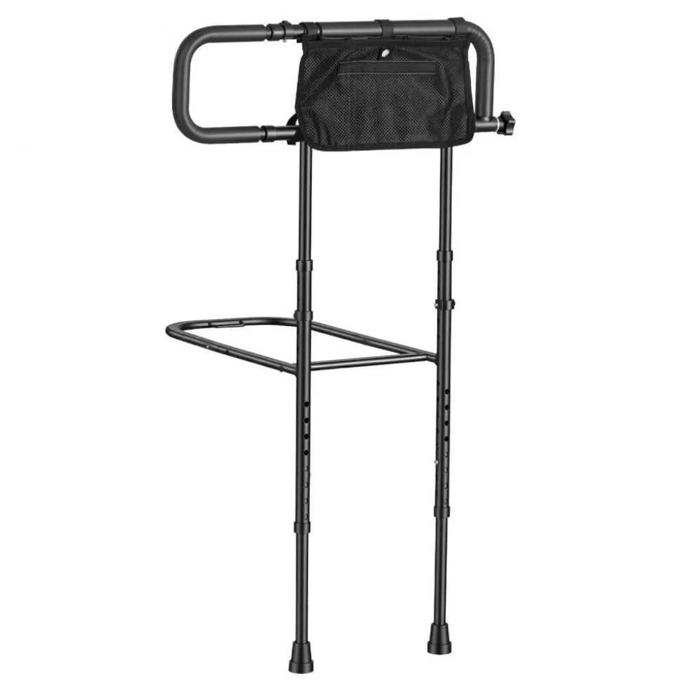 VEVOR Bed Rails for Elderly Adults 200LBS Loading Bed Side Assist Rail, with Motion Sensor LED Light, Adjustable Height & Length, Non-Slip Handle, High-Strength Steel, Fit King Queen Full Twin Bed