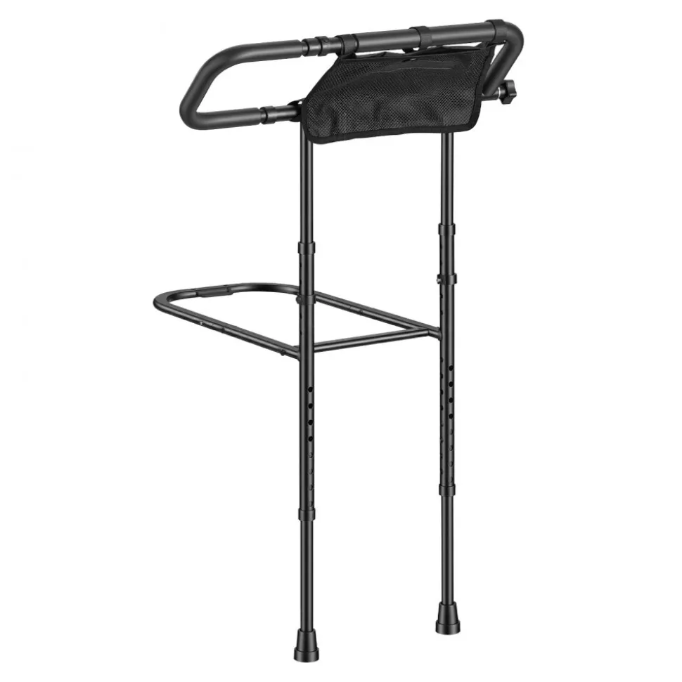 VEVOR Bed Rails for Elderly Adults 200LBS Loading Bed Side Assist Rail, with Motion Sensor LED Light, Adjustable Height & Length, Non-Slip Handle, High-Strength Steel, Fit King Queen Full Twin Bed