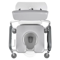 VEVOR Bedside Commode Chair, 500 lbs Capacity, 4-in-1 Portable Toilet and Raised Toilet Seat with Padded Seat & Backrest, Detachable 5L Bucket, Adjustable Height & Width Adult Potty Chair for Seniors