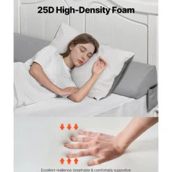 VEVOR Bed Wedge Pillow for Headboard, King Size, 76