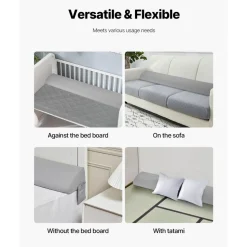VEVOR Bed Wedge Pillow for Headboard, King Size, 72