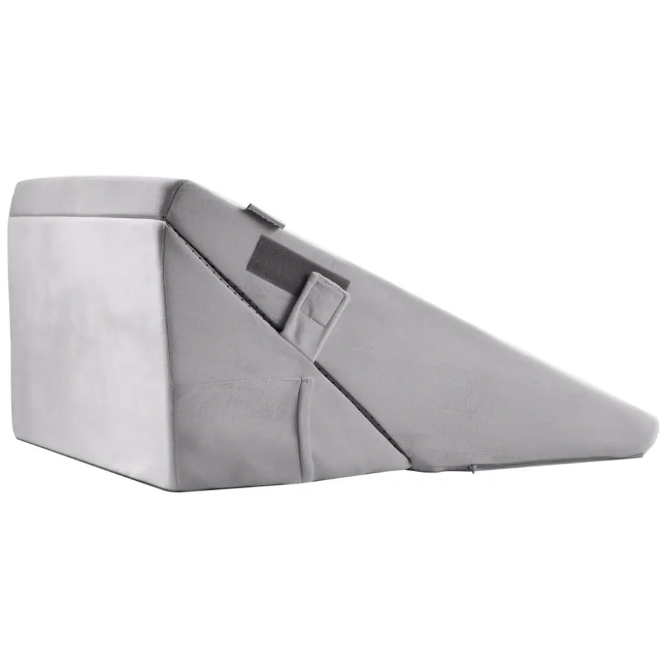 VEVOR Bed Wedge Pillow for Sleeping, Adjustable Orthopedic Bed Wedge, 25D High-Density Foam Filling & Soft Washable Cover, Post Surgery Pillow for Acid Reflux, Back Pain, Snoring Relief, Light Grey