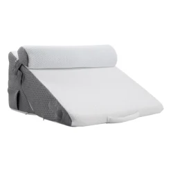 VEVOR Bed Wedge Pillow for Sleeping, 3 Pcs Adjustable Orthopedic Bed Wedge Set, with Jacquard Washable Cover & Foam Support, Post Surgery Pillow for Acid Reflux Back Pain Snoring Relief, White/Grey