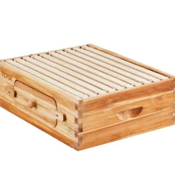 VEVOR Bee Hive Medium Box Starter Kit, 100% Beeswax Coated Natural Fir Wood, Langstroth Beehive Kit with 10 Frames and Foundations, Transparent Acrylic Bee Windows for Beginners and Pro Beekeepers
