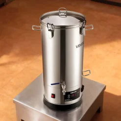 VEVOR Beer Brewing Equipment, 8 Gal/30L 304 Stainless Steel Home Beer Brewer,1500W All-in-One Home Brewing Kit with Tall strainer, Integrated Inner Barrel & Reinforced Handle