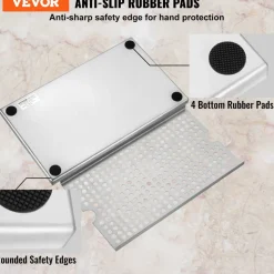 VEVOR Beer Drip Tray, 304 Stainless Steel Kegerator Drip Trays with 4 Non-Slip Rubber Pads and Detachable Cover, Heat / Cold Resistant Beer Tower Drip Pan for Bar Restaurant Coffee Shop Home