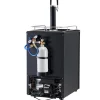 VEVOR Beer Kegerator, Dual Tap Draft Beer Dispenser, Full Size Keg Refrigerator with CO2 Cylinder, Shelves, Drip Tray & Rail, 32°F- 50°F Temperature Control, Hold 1/6, 1/4, 1/2 Barrels, Black