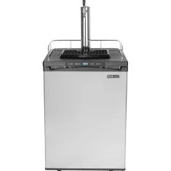 VEVOR Beer Kegerator, Single Tap Draft Beer Dispenser, Full Size Keg Refrigerator With Shelf, CO2 Tank(No Gas), Drip Tray & Rail, 23°F- 82.4°F Temperature Control, 162L, Silver