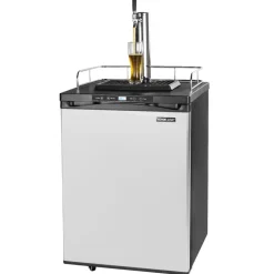 VEVOR Beer Kegerator, Single Tap Draft Beer Dispenser, Full Size Keg Refrigerator With Shelf, CO2 Tank(No Gas), Drip Tray & Rail, 23°F- 82.4°F Temperature Control, 162L, Silver