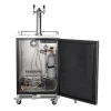 VEVOR Beer Kegerator, Triple Tap Commercial Draft Beer Dispenser for D system, Full Size Keg Refrigerator with 5lbs CO2 Tank, Hold 3 Sixth / 2 Slim / 3 Ball lock keg, 160L