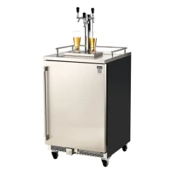 VEVOR Beer Kegerator, Triple Tap Commercial Draft Beer Dispenser for D system, Full Size Keg Refrigerator with 5lbs CO2 Tank, Hold 3 Sixth / 2 Slim / 3 Ball lock keg, 160L