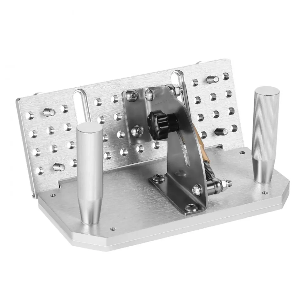 VEVOR Belt Grinder Knife Jig, 85° - 115° Adjustable Belt Sander Knife Sharpening Jig with Dual Handles, 7.68" Long Sharpener Locator Compatible with Bench Grinders, Sharpening Machines