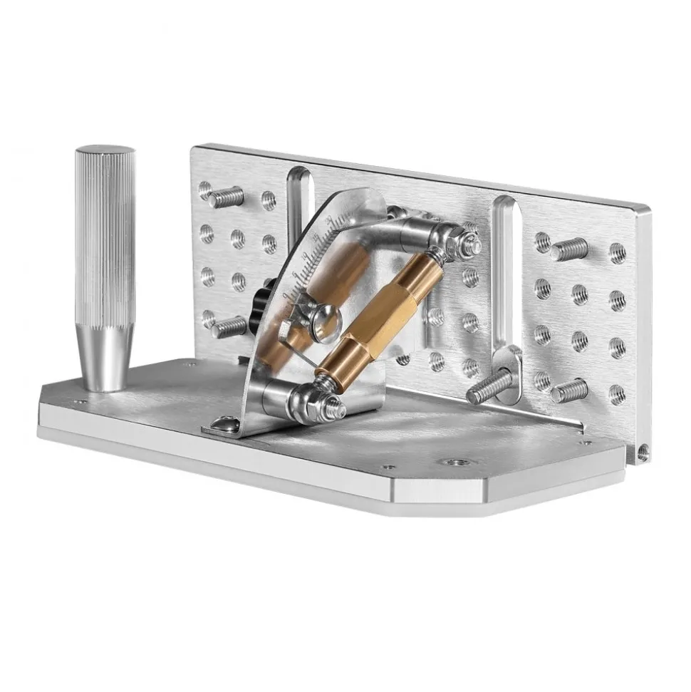 VEVOR Belt Grinder Knife Jig, 85° - 115° Adjustable Belt Sander Knife Sharpening Jig with Dual Handles, 7.68" Long Sharpener Locator Compatible with Bench Grinders, Sharpening Machines