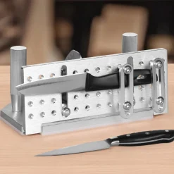 VEVOR Belt Grinder Knife Jig, 85° - 115° Adjustable Belt Sander Knife Sharpening Jig with Dual Handles, 7.68