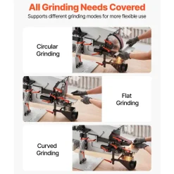 VEVOR Belt Grinder Sander with VFD, 72 x 2-Inch Variable Speed Belt Polisher, 1500W Knife Making Machine with 3 Grinding Modes & 3PCS Sanding Belts for Metalworking, Compatible with 72