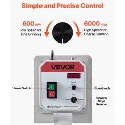 VEVOR Belt Grinder Sander with VFD, 72 x 2-Inch Variable Speed Belt Polisher, 1500W Knife Making Machine with 3 Grinding Modes & 3PCS Sanding Belts for Metalworking, Compatible with 72