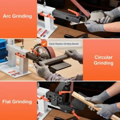 VEVOR Belt Grinder Sander, 72 x 2-Inch Variable Speed Belt Polisher with VFD, 1500W 2HP Polishing Grinding Machine with 3 Grinding Moulds & 3PCS Sanding Belts for Metalworking, Knife Making