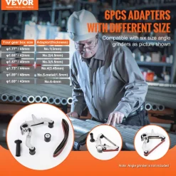 VEVOR Belt Sander Adapter for Angle Grinder, Pipe or Tube Sanding Attachment with 5/8-11