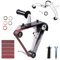 VEVOR Belt Sander Adapter for Angle Grinder, Pipe or Tube Sanding Attachment with 5/8-11