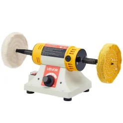 VEVOR Bench Buffer Polisher, 1/2HP Polishing and Buffing Machine, 0 to 8000RPM Benchtop Polisher with 2PCS 4