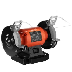 VEVOR Bench Grinder, 6-inch Single Speed Bench Grinder, 3450RPM High-Speed Table Grinders with 250W 2.1A Induction Motor, 36/60-Grit Grinding Wheels & LED Work Light for Fast Sharpening Grinding