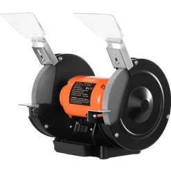VEVOR Bench Grinder, 8-inch Single Speed Bench Grinder, 3450RPM High-Speed Table Grinders with 350W 3.0A Induction Motor, 36/60-Grit Grinding Wheel & Adjustable Eye Shield for Fast Sharpening Grinding